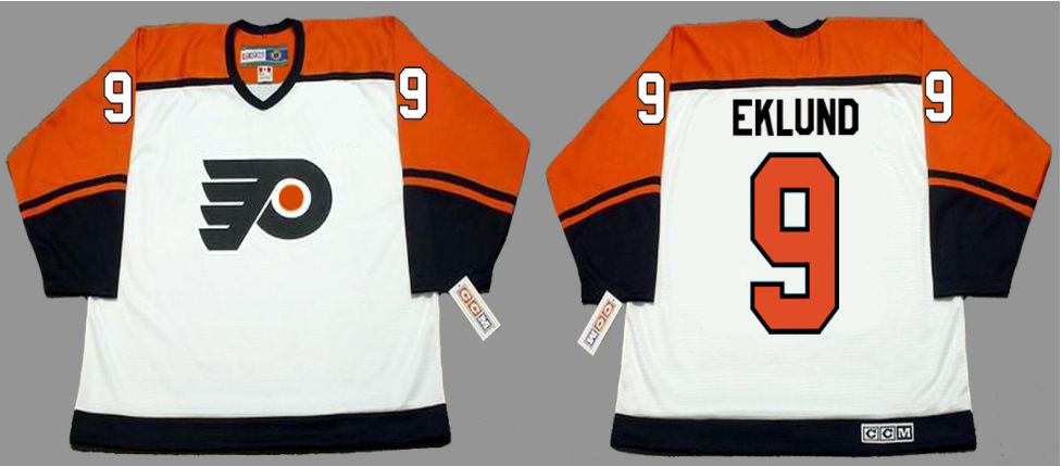 2019 Men Philadelphia Flyers 9 Eklund White CCM NHL jerseys